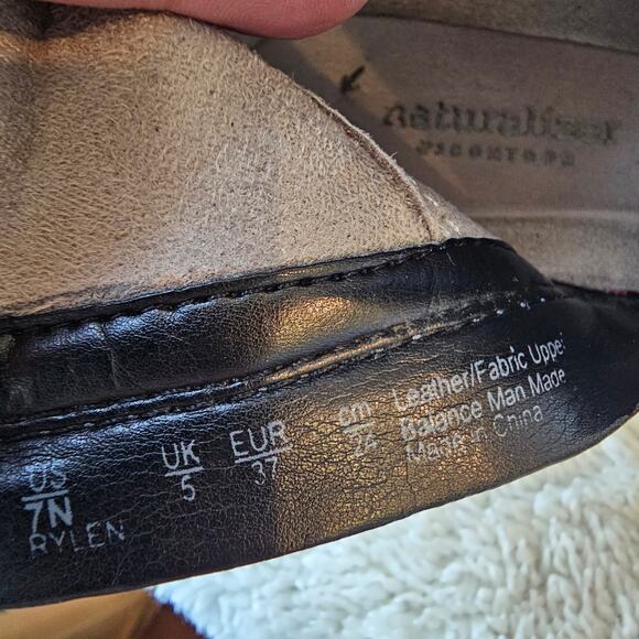 Naturalizer Women's Rylen Leather Side Zip Ankle Booties Size 7N‎ Black Comfort - Picture 8 of 8